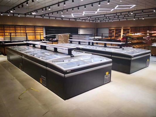 Seafood Fish Glass Door Display Freezer Commercial Sliding Glass Door Chest Freezer