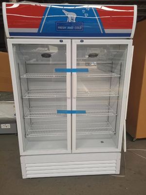 Commercial Glass Door Refrigerator Freezer Direct Cooling