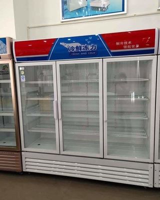 Commercial Glass Door Refrigerator Freezer Direct Cooling