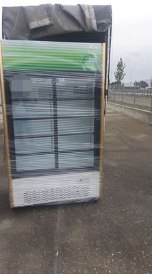 Commercial Double Glass Door Display Freezer Sliding Beverage