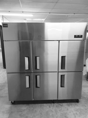 6 Door Stainless Steel Commercial Fridge Freezer 1350L 48 cu ft