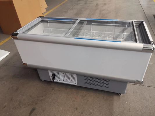 2m Commercial Chest Freezer Glass Top Ice Cream CE