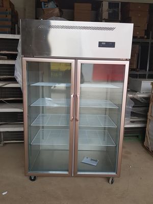 Double Door Stainless Steel Freezers 70cm Wide 1.2m