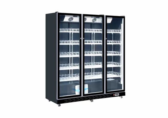 Three Door 1800L Beer Upright Glass Door Freezer Beverage