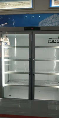 Double glass doors Economic display type refrigerate and preserve freshness beer cabinet for drinks