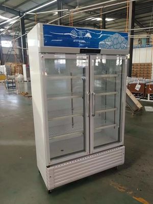 Double glass doors Economic display type refrigerate and preserve freshness beer cabinet for drinks