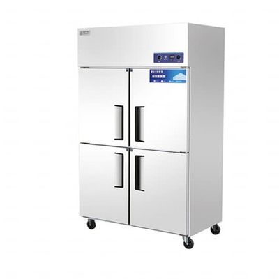Kitchen Commercial Vertical Freezer Four Doors Full Body Stainless Steel