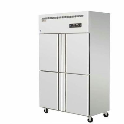 Four Doors Stainless Steel Double Temperature Large Capacity Refrigerator Freezer Commercial