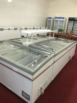 Splice type commercial large capacity frozen fresh meat, food storage frozen freezer island cabinet