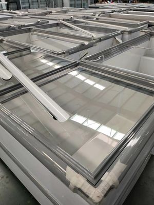 Splice type commercial large capacity frozen fresh meat, food storage frozen freezer island cabinet