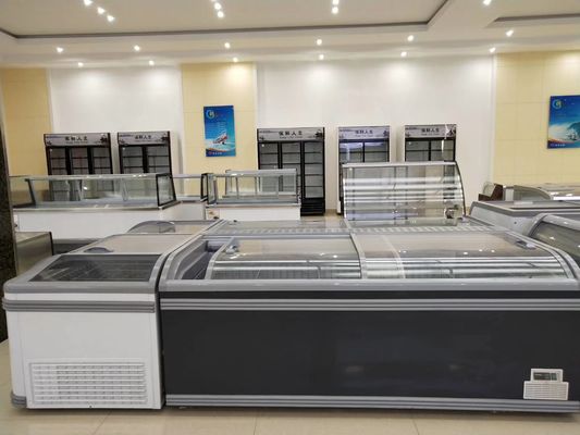 Seafood Fish Glass Door Display Freezer Commercial