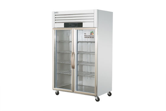 Fresh Food Meat Ice Cream Double Glass Door Refrigerated Freezer