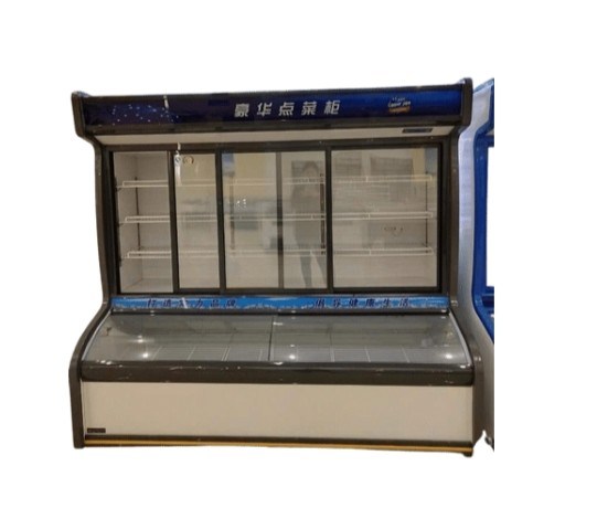 Fresh Vegetable Beverage Commercial Refrigerator Freezer Double Temperature